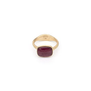 Rhodolite Garnet Gold Signet Ring