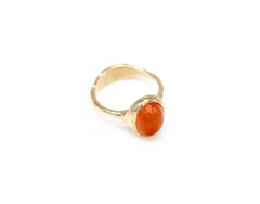 Mexican Fire Opal Gold Ring