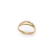 Seed Pearl Crown Gold Ring