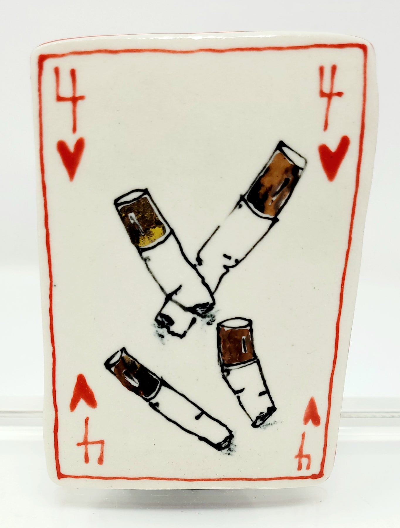 Porcelain Painted Playing Cards by Suzanne Sullivan Ceramics Specific