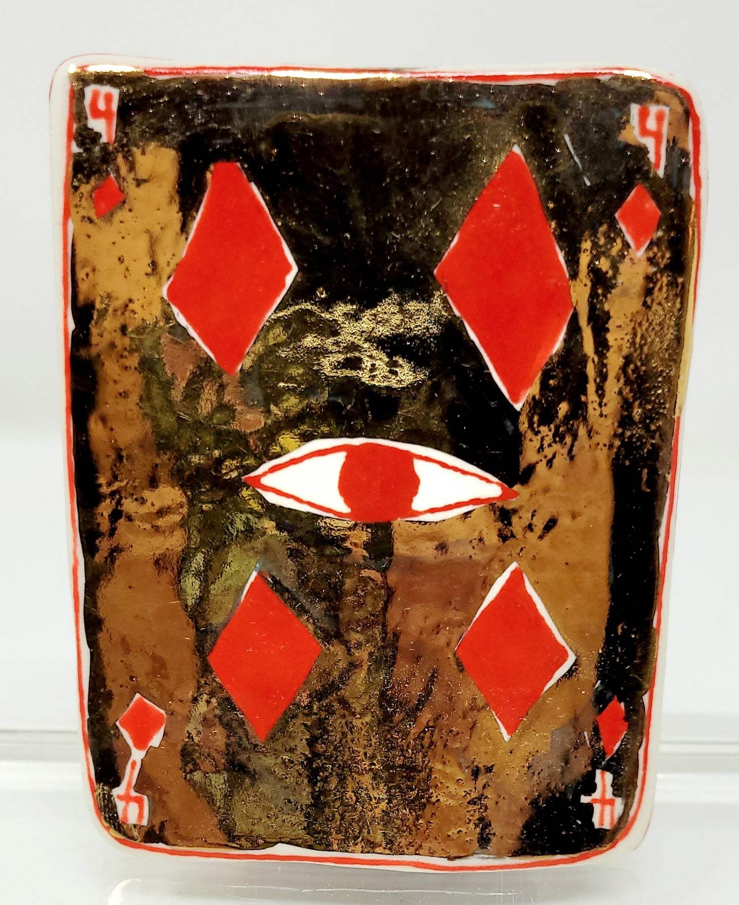 Porcelain Painted Playing Cards by Suzanne Sullivan Ceramics Specific