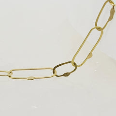 Paperclip Link 18K Gold Necklace