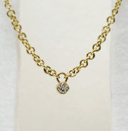 Antique Diamond Gold Link Necklace