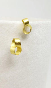 Gold Mobius Spiral Earrings
