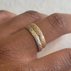 Snake Skin Ring - Gold