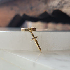 Diamond Dagger Hinge Earring