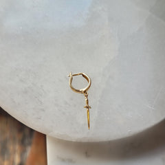 Diamond Dagger Hinge Earring