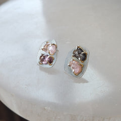 Tableau Spinel Earrings in Silver