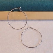 Small Round Wire Hoop Earrings