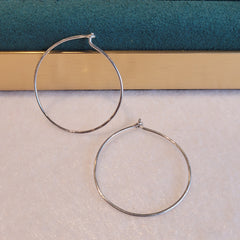 Small Round Wire Hoop Earrings