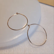 Small Round Wire Hoop Earrings