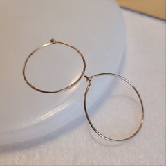 Small Round Wire Hoop Earrings