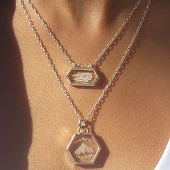 Raven Skull Intaglio Necklace
