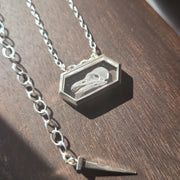 Raven Skull Intaglio Necklace