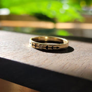 Diamond Moon Phase Ring -  Gold