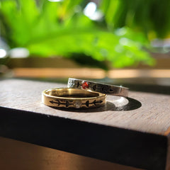 Diamond Moon Phase Ring -  Gold