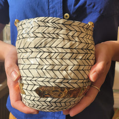 Vessel with Yellow Interior