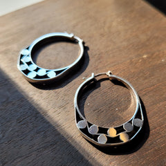 Slice of Ring Earrings QUATRO - Silver