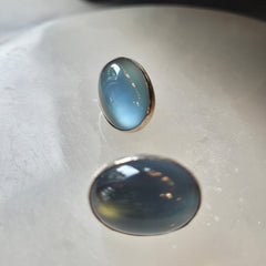Viridian Large Bezel Studs