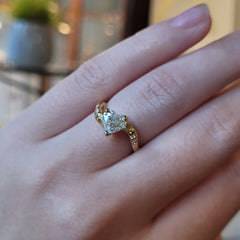 Heart Diamond Claddagh Ring