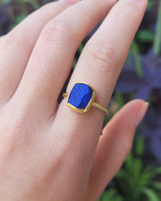 Rough Lapis Lazuli Ring
