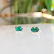 Green Onyx Stud Earrings