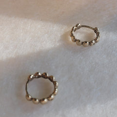 Beaded Huggies - Gold