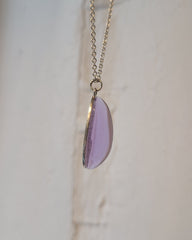 Mauve Lune Pendant Necklace