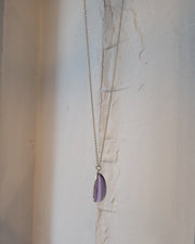 Mauve Lune Pendant Necklace