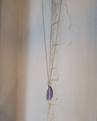 Mauve Lune Pendant Necklace