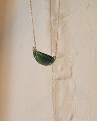 Ocean Mauve Lune Pendant Necklace