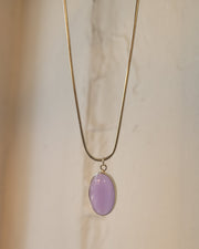 Lavender Open Shift Pendant Necklace