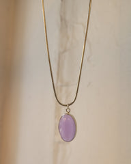 Lavender Open Shift Pendant Necklace