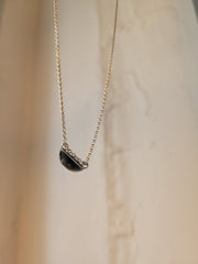 Viridian Lune Pendant Necklace