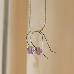 Mauve Orb Dangles