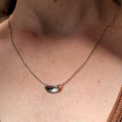 Viridian Small Lune Pendant Necklace