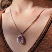 Lavender Open Shift Pendant Necklace