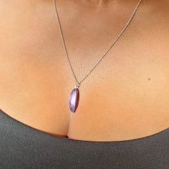 Mauve Lune Pendant Necklace