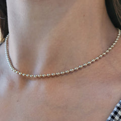 Silver Ball Chain Necklace
