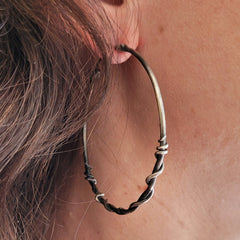Entwined Snake Hoops