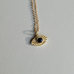 Vision Necklace with Blue Sapphire - Gold