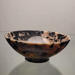 Gemstone Small Bowl - Tourmaline in Metamorphic Rock