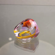 Peacock Glass Ring
