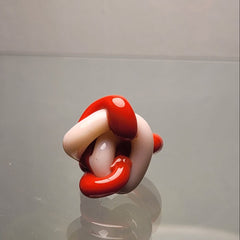 Peppermint Knot Glass Ring