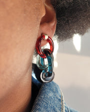 Blue Raspberry Glass Earrings