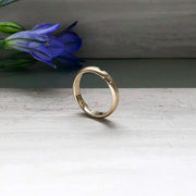 Nesha Notched Thin Gold Ring