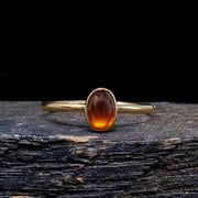 Hessonite Garnet Goldsmithing Ring