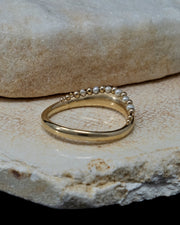 Seed Pearl Crown Ring