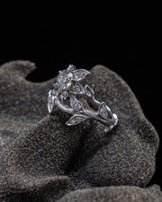 Flower & Vine Diamond Platinum Ring