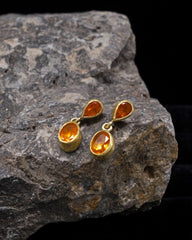 Fire Opal Drop Earrings
